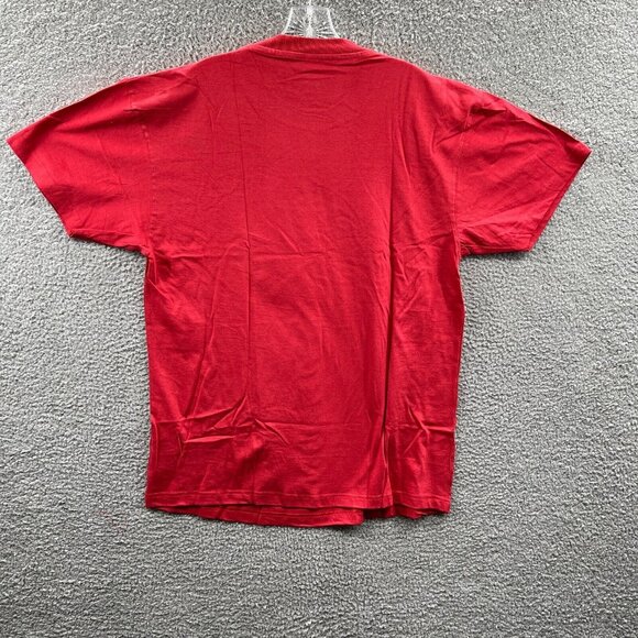 True Urban Mens Shirt Large Red 100% Cotton Short Sleeve‎ Pullover Skull NWT - Picture 2 of 11